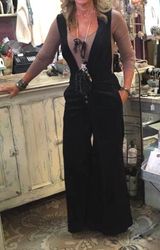 Boutique Black Flare Leg Overall Photo 0
