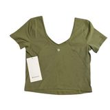 NWT Lululemon Align Tee Size 8 Olive Green Photo 0