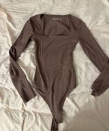 abercrombie tan square neck long sleeve bodysuit Photo 0