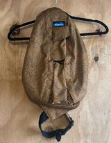NWT KAVU Original Rope Sling Pack with Adjustable Rope Shoulder Strap Tan Topo Photo 0