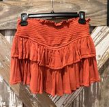 Mustard Seed Orange Ruffle Skort Photo 0