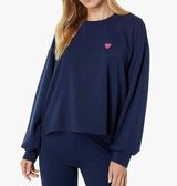 Sundry 32.  Heart Drapey Sweatshirt SIZE 2 MEDIUM/ PTP:22”/LENGTH:25” Photo 0