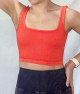 Free People Movement Happiness Runs Square Neck Crop Top Photo 0