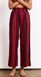Ace & Jig Pant Siesta Striped Cotton High-Rise Pirate Cropped Passion XS GUC Photo 0