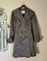 Double Breasted Belted Trench Coat Jacket Size Small Photo 0