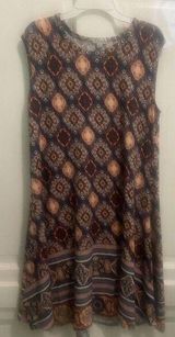 J For Justify Blue Floral Dress Size Large Sleeveless Summer Sundress Photo 0