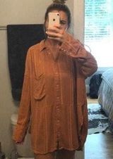 Free People Burnt Orange Blouse Photo 0