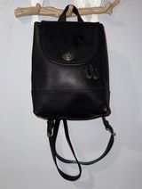 Vintage COACH 9960 Black Leather Daypack Backpack Purse Turnlock Drawstring  J Photo 0