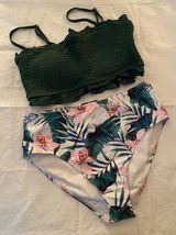 Tempt Me High Waisted Smocked Top Bikini Set Photo 0