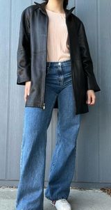 Vintage black lambskin leather jacket Photo 0