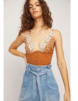 Free People Lace Stevie Cami With Pearl Buttons Photo 0