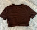 PINK Victoria's Secret Brown Crop Top Photo 0