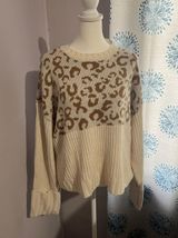Nine West Leopard Knitted Sweater size XL Photo 0