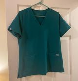 FIGS Scrub Top Hunter Green Photo 0