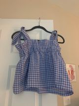 English Factory Gingham Check Top With Adjustable Straps Photo 0