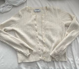 Old Navy White Cardigan sweater Cable Knit  Photo 0