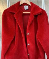Vintage Red Fuzzy Jacket Size M Photo 0