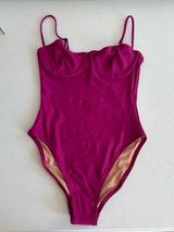 NWT J. Crew Heritage balconette underwire one-piece swimsuit Fuchsia berry 8 Photo 0