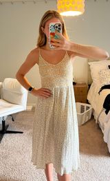 Hem & Thread Yellow Floral Midi Dress Photo 0