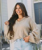 These Three Boutique Fringe Sweater Photo 0