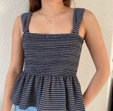 Madewell Texture & Thread Peplum Tank Photo 0