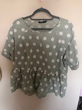 Flower Peplum Top Multi Size 1X Photo 0