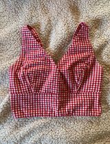 John Galt Red Gingham Top Photo 0
