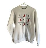 Vintage Lee white crewneck sweatshirt with cardinals size M Photo 0