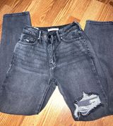 PacSun Black Distressed Mom Jeans Photo 0