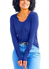 BP Long Sleeve Tee Tshirt Base Layer Layering Shirt Purple-Blue Medium Photo 0