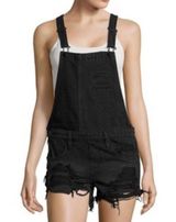BLANK NYC Black Short Overalls Photo 0