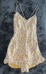 Yellow Floral Ditsy Romper Photo 0