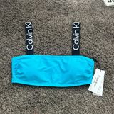 Calvin Klein Blue Swimsuit Top Photo 0