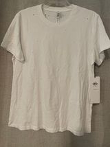 Alo Yoga Alo | White Distressed Tee | M Photo 0