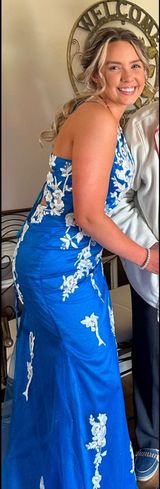 Prom Dress Blue Size 6 Photo 0
