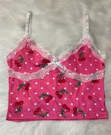 Pink Cherry Crop Top Size M Photo 0
