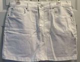 Kensie The Skirt White Denim Mini Skirt Size 10 NWOT Photo 0
