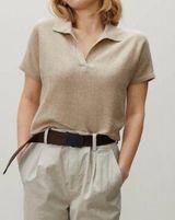Everlane The Cotton Merino Polo in heathered cashew Photo 0