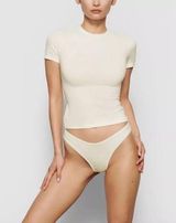 SKIMS Marble Cotton Jersey Fitted Crew Neck T-Shirt Small Photo 0