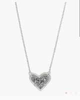 Kendra Scott Platinum Drusy Ari Necklace Photo 0