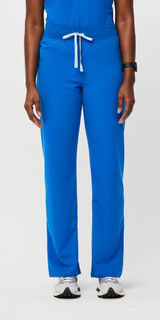 Figs High Waisted Livingston Basic Scrub Pants in Royal Blue, Size Large Tall Photo 0
