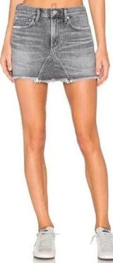 Agolde‎ Jeanette Mini Skirt Gray Raw Hem size 26 Photo 0