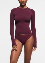 Soft Smoothing Seamless Long Sleeve in Dark Berry Size M but fits S Photo 0