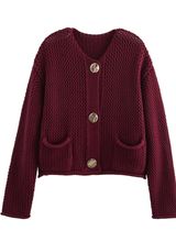 Crochet Golden Buttons Cardigan Photo 0