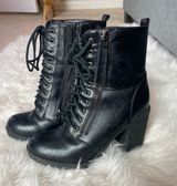 Black Bootie Heels Size 7 Photo 0