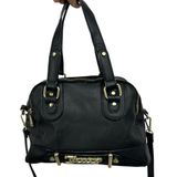 Juicy Couture Black Pebbled Satchel Bag | Gold Hardware | Y2K Classic Purse Photo 0