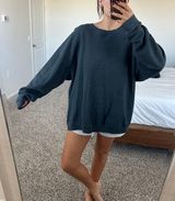 Athletic Works Oversized dark gray crew neck sweatshirt Photo 0