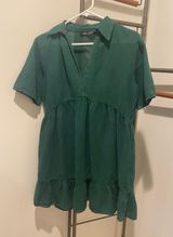 ZARA collard linen dress Photo 0