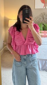 Entro Top Pink Ruffle Photo 0
