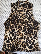 Leopard Print Mock Neck Tank Multi Photo 0